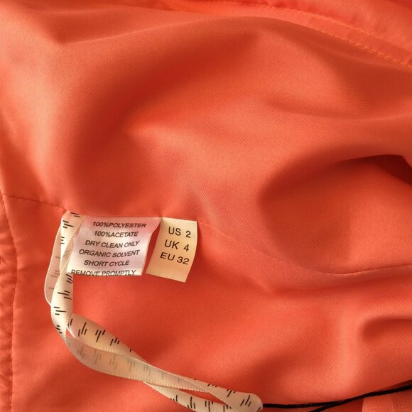 Cocomelody Size 2 Coral Sleeveless Dress Lace Chiffon Flowy Fairy Beachy Halter - Picture 12 of 13